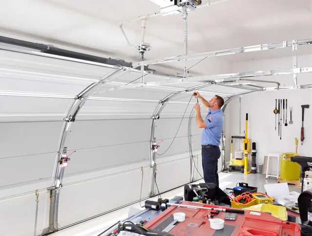 Garage door cable repair service by Barrington Garage Door Repair in Barrington