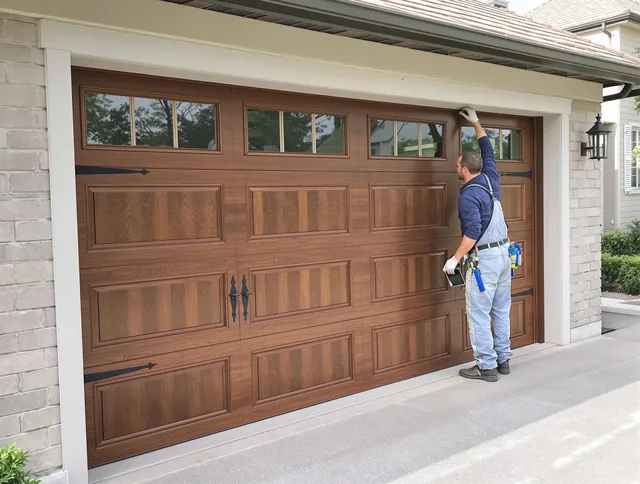 Custom garage door showcase by Barrington Garage Door Repair in Barrington