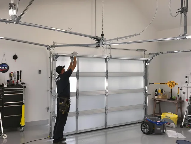 Barrington Garage Door Repair certified team performing precision garage door installation in Barrington