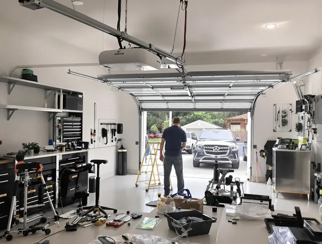 Garage door opener installation by Barrington Garage Door Repair in Barrington