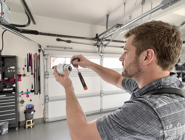 Garage door opener repair service by Barrington Garage Door Repair in Barrington