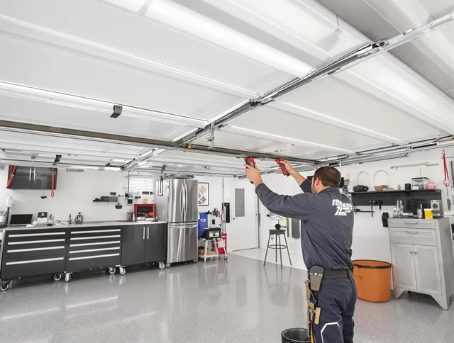 Overhead garage door repair service by Barrington Garage Door Repair in Barrington