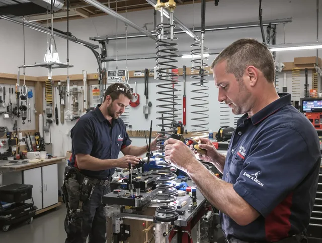 Garage door spring repair service by Barrington Garage Door Repair in Barrington
