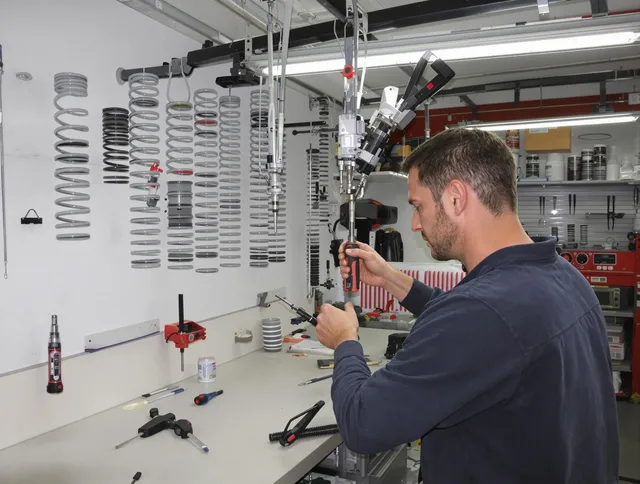 Barrington Garage Door Repair safety certified technician performing precision spring replacement in Barrington